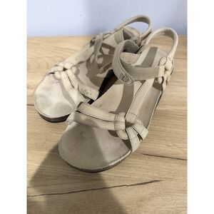 Teva Ventura Cork sandals Women's Size 8.5 Cream Leather Athletic Comfort Beach